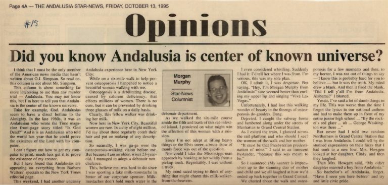 Did you know Andalusia is the center of the known universe?
