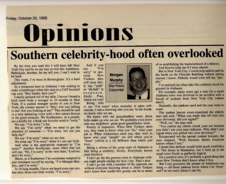 Southern celebrity-hood often overlooked