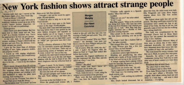 New York fashion shows attract strange people