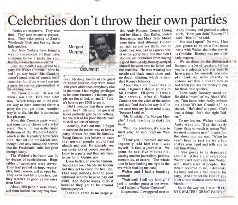 Celebrities don’t throw their own parties